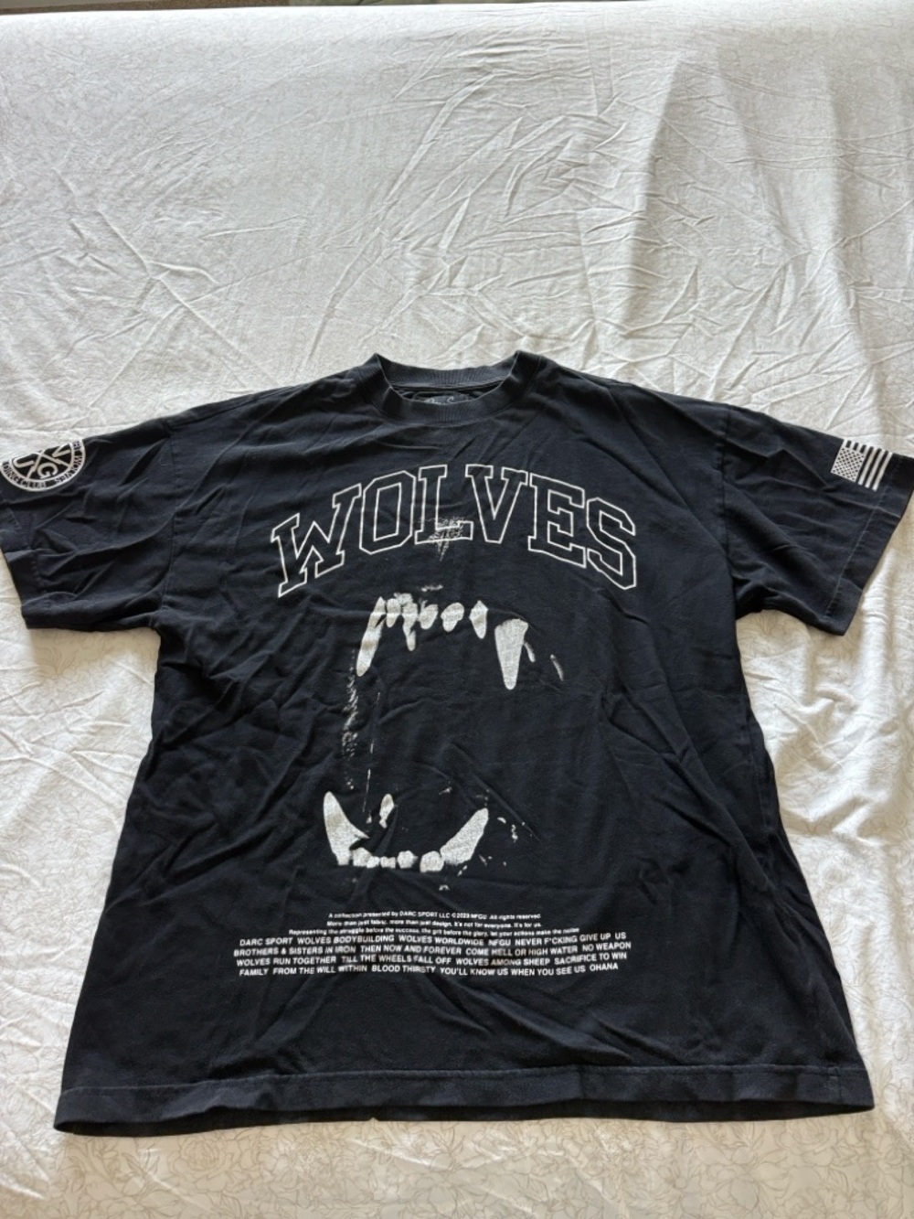 Darc Sport Black Wolves Graphic Short Sleeve Tee